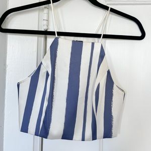 Topshop satin crop top